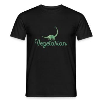 Vegetarian - Vegetarian - Vegetarian - Men's T-Shirt - black - Front - AI Model Male 178 light (178cm)