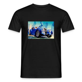 Voiture ancienne - T-shirt homme - noir - Devant - AI Model Male 178 light (178cm)