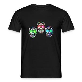 Art de crâne de sucre - T-shirt homme - noir - Devant - AI Model Male 178 light (178cm)