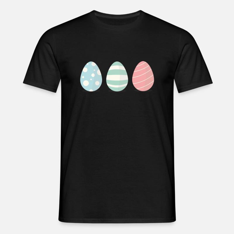 Three Easter eggs - Men's T-Shirt - black