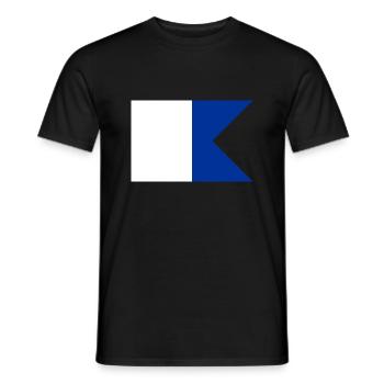 Alpha flag - Men's T-Shirt - black - Front - AI Model Male 178 light (178cm)