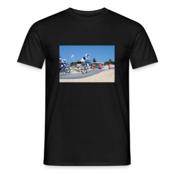 bike bmx mountain bike - Men's T-Shirt - black - Front - AI Model Male 178 light (178cm)