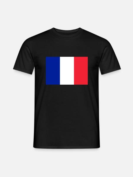 Drapeau français - T-shirt homme - noir