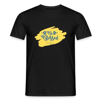 Be Blessed - Men's T-Shirt - black - Front - AI Model Male 178 light (178cm)