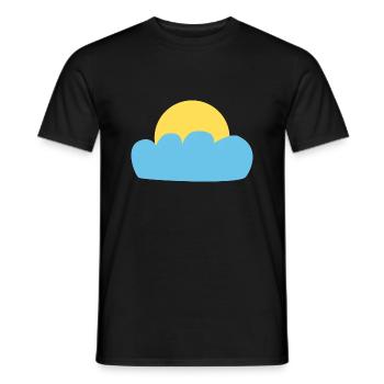 Sonne und Wolken - Männer T-Shirt - Schwarz - Vorne - AI Model Male 178 light (178cm)