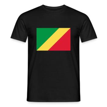 Drapeau Congo / Congo flag - T-shirt homme - noir - Devant - AI Model Male 178 light (178cm)
