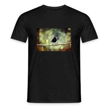 Le merle noir - T-shirt homme - noir - Devant - AI Model Male 178 light (178cm)