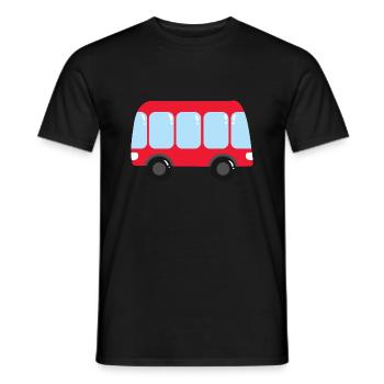 Bus Red - Men's T-Shirt - black - Front - AI Model Male 178 light (178cm)