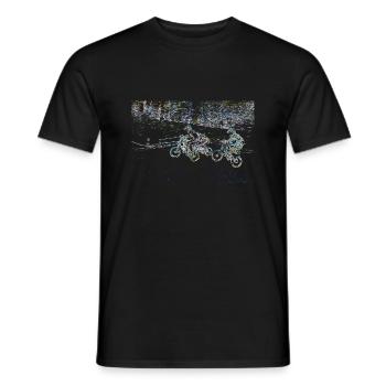 BMX Race Racing Mountainbike Motocross - Männer T-Shirt - Schwarz - Vorne - AI Model Male 178 light (178cm)