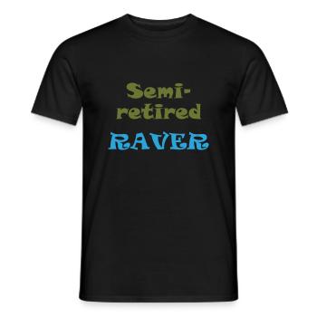 raver - Men's T-Shirt - black - Front - AI Model Male 178 light (178cm)