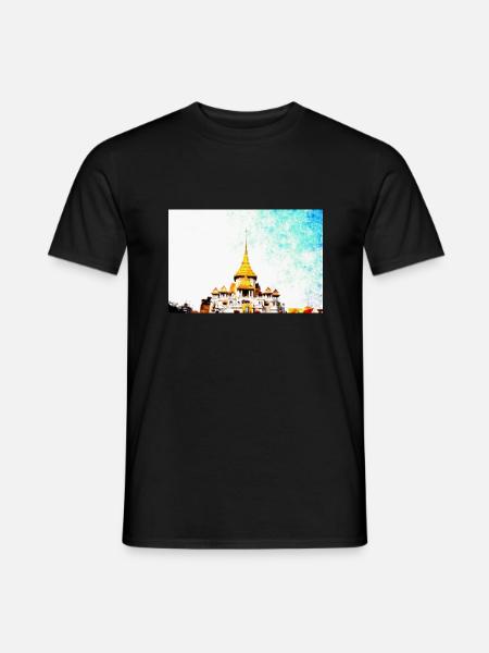 Temples in Thailand - Men's T-Shirt - black