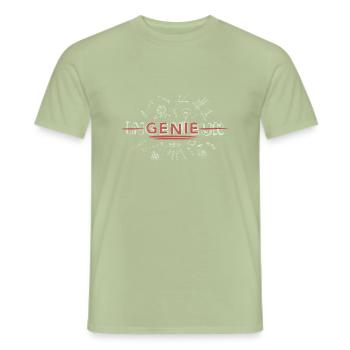 Engineer or genius? - Men's T-Shirt - sage - Front - AI Model Male 178 light (178cm)