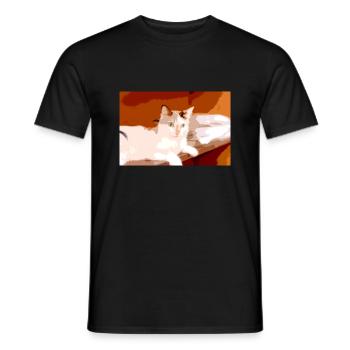 j'aime les chats - T-shirt homme - noir - Devant - AI Model Male 178 light (178cm)