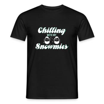 Snowmies - Männer T-Shirt - Schwarz - Vorne - AI Model Male 178 light (178cm)