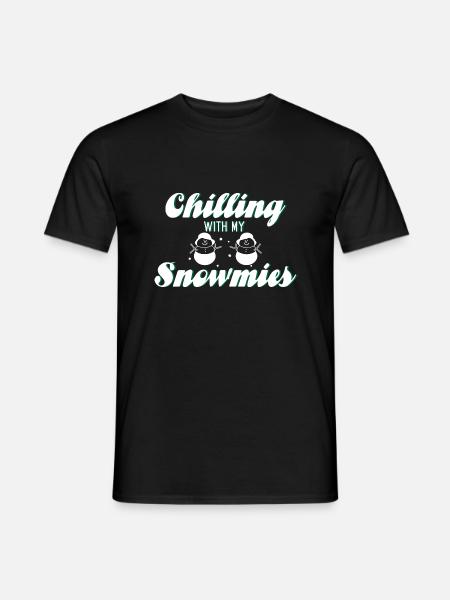 Snowmies - Männer T-Shirt - Schwarz