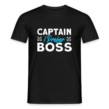 Amateurs de bateau Capitaine de bateau Capitaines - T-shirt homme - noir - Devant - AI Model Male 178 light (178cm)