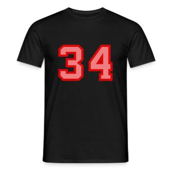 Cool Retro Retrostyle Numéro de maillot numéro de dos - T-shirt homme - noir - Devant - AI Model Male 178 light (178cm)