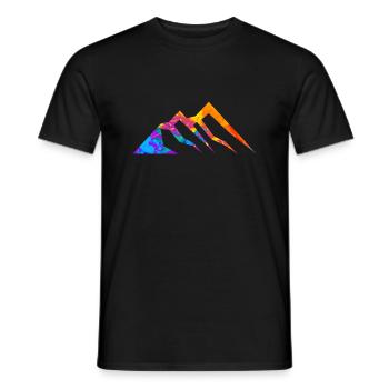 Mountains Mountain Silhouette Mountaineering Hike - Men's T-Shirt - black - Front - AI Model Male 178 light (178cm)