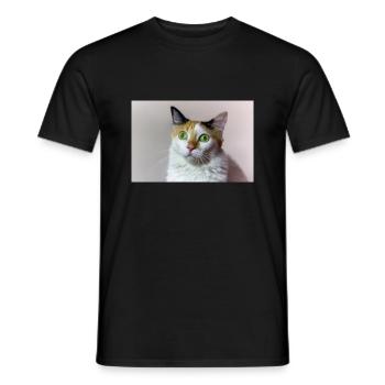 Die Katze - Männer T-Shirt - Schwarz - Vorne - AI Model Male 178 light (178cm)