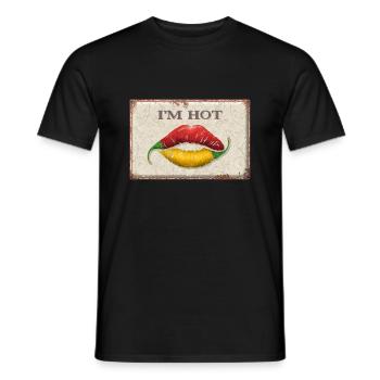 I'm Hot - Men's T-Shirt - black - Front - AI Model Male 178 light (178cm)