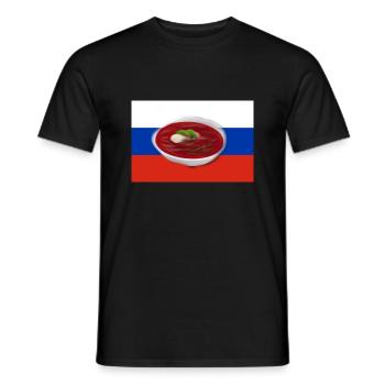 Borschtsch, Russische Suppe - Männer T-Shirt - Schwarz - Vorne - AI Model Male 178 light (178cm)