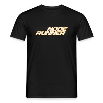 Node runner - Men's T-Shirt - black - Front - AI Model Male 178 light (178cm)