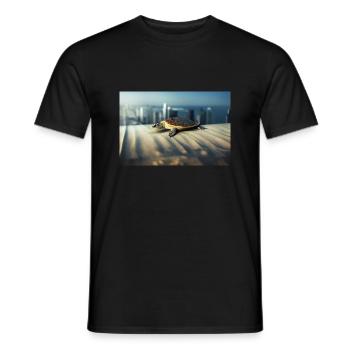 Schildkröte mit Größenwahn - Männer T-Shirt - Schwarz - Vorne - AI Model Male 178 light (178cm)