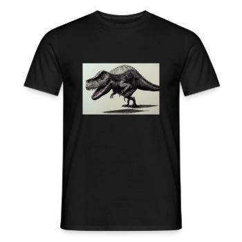 T-Rex - Männer T-Shirt - Schwarz - Vorne - AI Model Male 178 light (178cm)