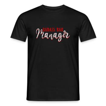 Badass Bar Manager 3 - Men's T-Shirt - black - Front - AI Model Male 178 light (178cm)