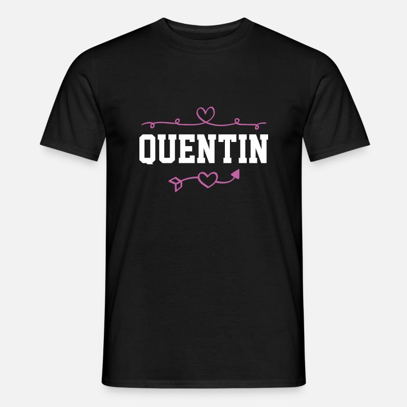 Quentin - Männer T-Shirt - Schwarz