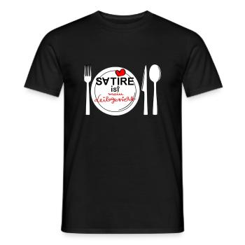 Satire - ist mein Leibgericht - Männer T-Shirt - Schwarz - Vorne - AI Model Male 178 light (178cm)