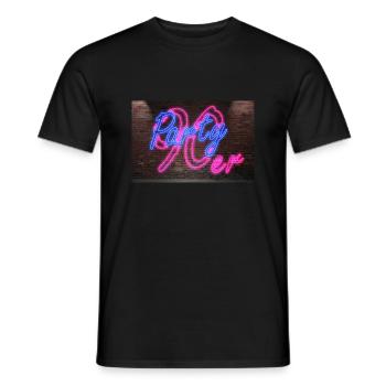 Neon Neon Signs 90s Party - Men's T-Shirt - black - Front - AI Model Male 178 light (178cm)