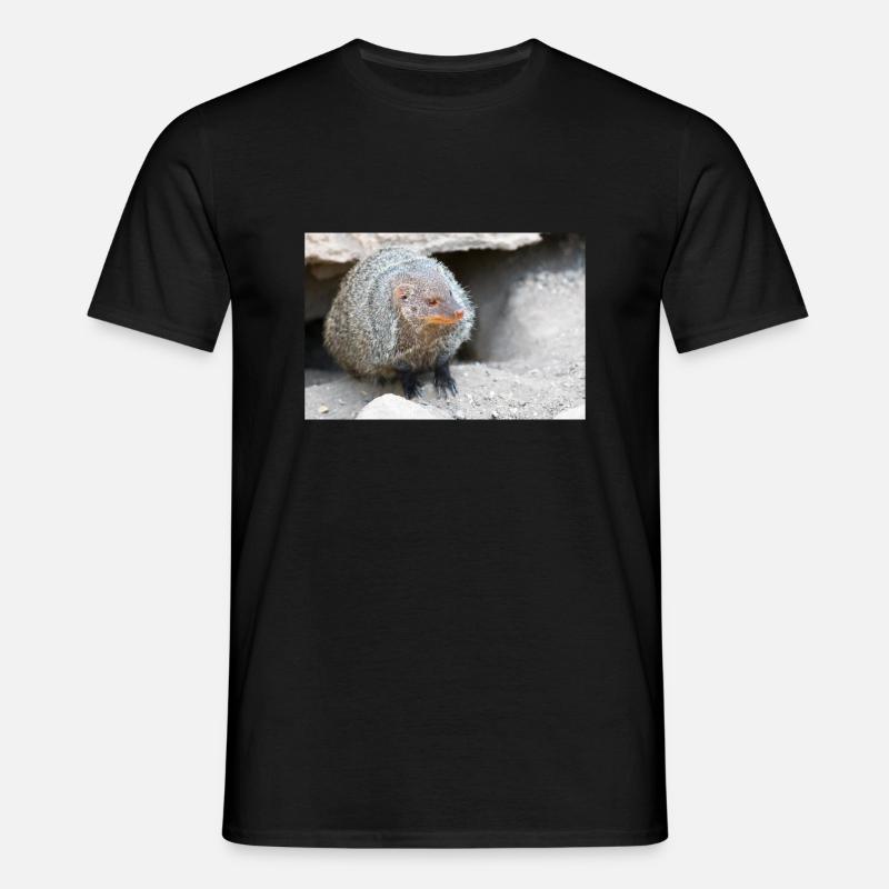 Gebänderte Manguste oder Zebramanguste - Männer T-Shirt - Schwarz