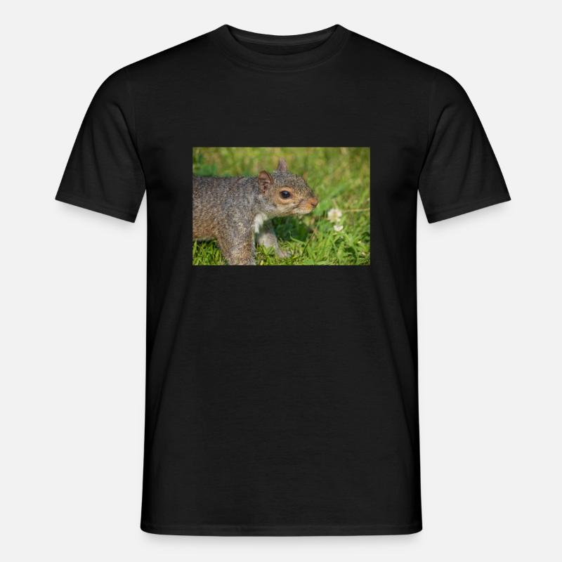 Grauhörnchen Sciurus carolinensis - Männer T-Shirt - Schwarz