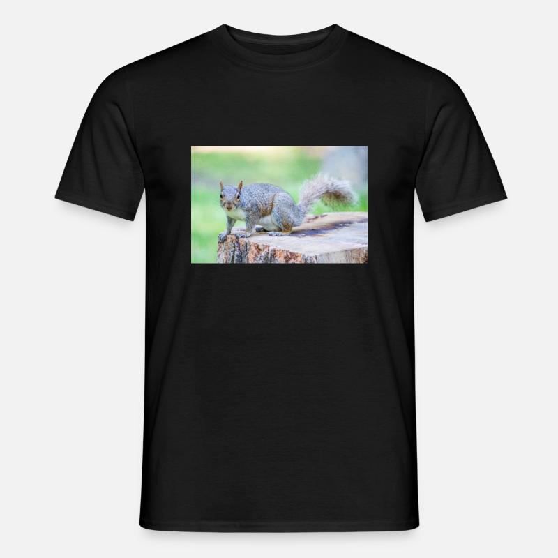 Grauhörnchen Sciurus carolinensis - Männer T-Shirt - Schwarz