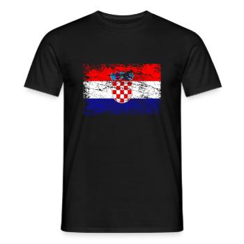 Drapeau de la Serbie - T-shirt homme - noir - Devant - AI Model Male 178 light (178cm)