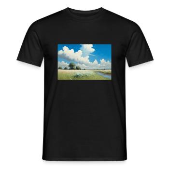 Enchanted nature - Men's T-Shirt - black - Front - AI Model Male 178 light (178cm)