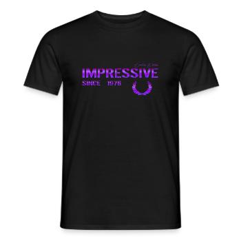 Impressive since 1976 - Männer T-Shirt - Schwarz - Vorne - AI Model Male 178 light (178cm)
