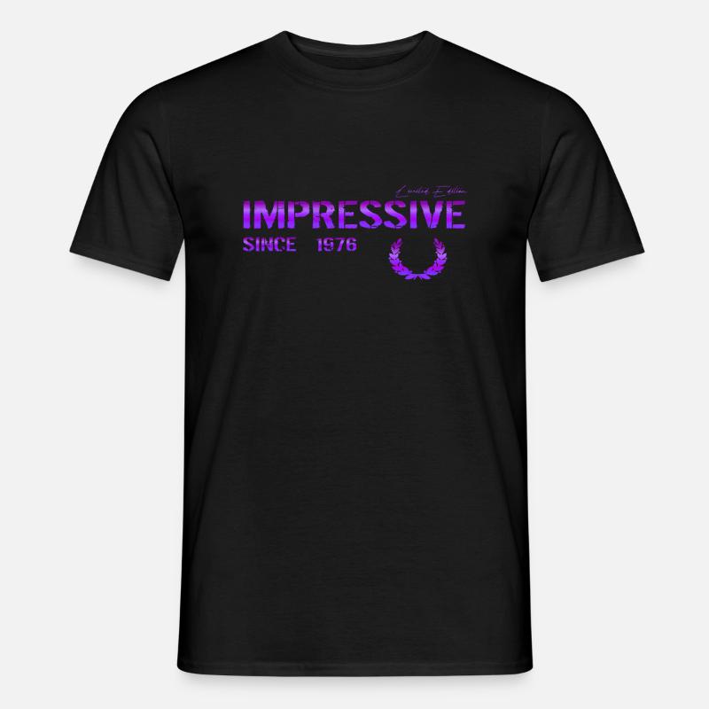 Impressive since 1976 - Männer T-Shirt - Schwarz