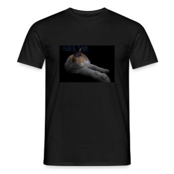le chat blanc aux yeux verts - T-shirt homme - noir - Devant - AI Model Male 178 light (178cm)