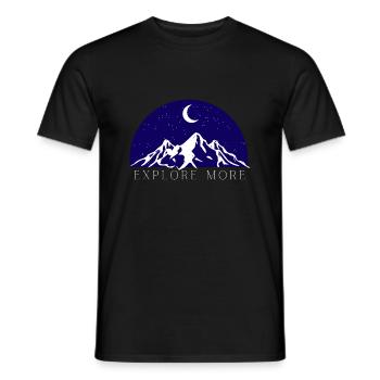 Explore more - Men's T-Shirt - black - Front - AI Model Male 178 light (178cm)
