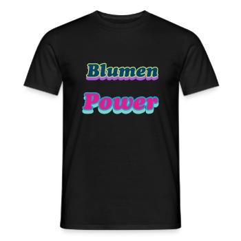 Blumen Power - Männer T-Shirt - Schwarz - Vorne - AI Model Male 178 light (178cm)