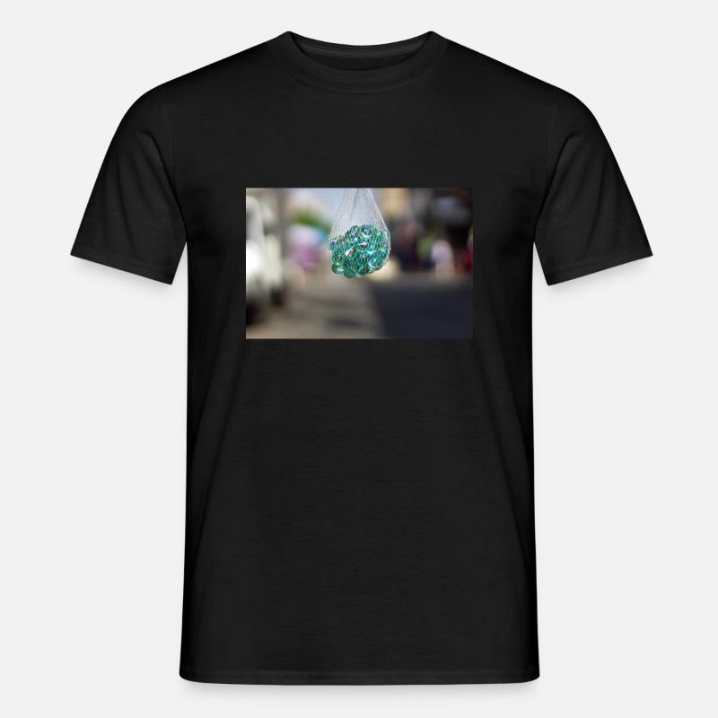 Der Sack mit Murmeln - Männer T-Shirt - Schwarz