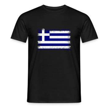 Pays du drapeau Grèce - T-shirt homme - noir - Devant - AI Model Male 178 light (178cm)