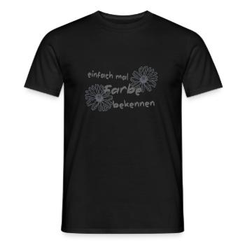 einfach mal Farbe bekennen - Männer T-Shirt - Schwarz - Vorne - AI Model Male 178 light (178cm)