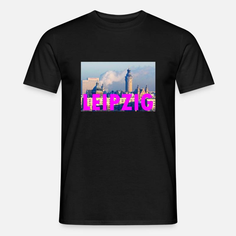 Leipzig 01 - Männer T-Shirt - Schwarz