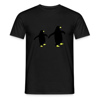pinguin silhouette 2 - Männer T-Shirt - Schwarz - Vorne - AI Model Male 178 light (178cm)