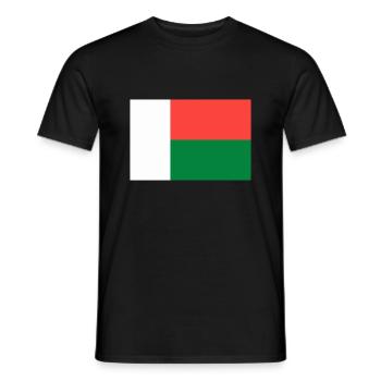 Flag of Madagascar - Men's T-Shirt - black - Front - AI Model Male 178 light (178cm)