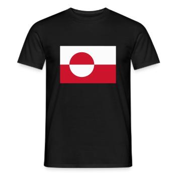 Groenland flag / Drapeau Groenland - Men's T-Shirt - black - Front - AI Model Male 178 light (178cm)