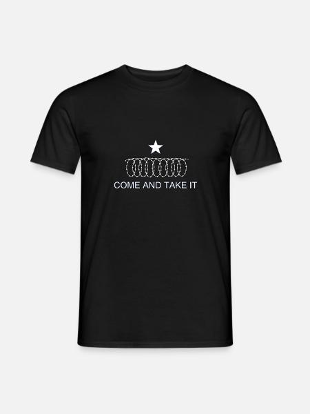 Texas Flag Come and Take It Razor wire - Men's T-Shirt - black